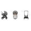 Inglesina Σύστημα Μεταφοράς Aptica XT Quattro Canyon Grey Με Σκελετό Nero Και Παιδικό Κάθισμα Αυτοκινήτου Darwin Infant