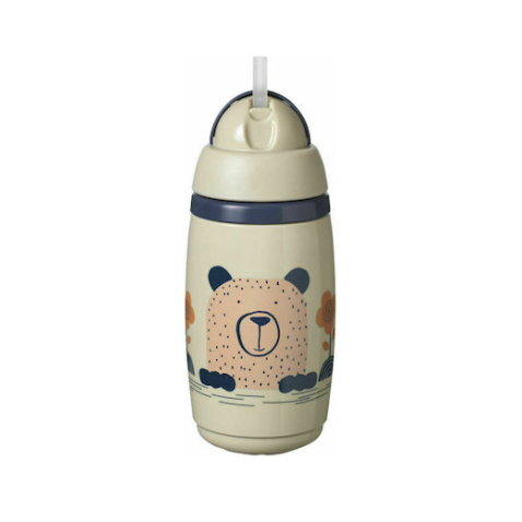 Ισοθερμικό Κύπελλο Με Καλαμάκι 12m+ 266ml Μπεζ Tommee Tippee