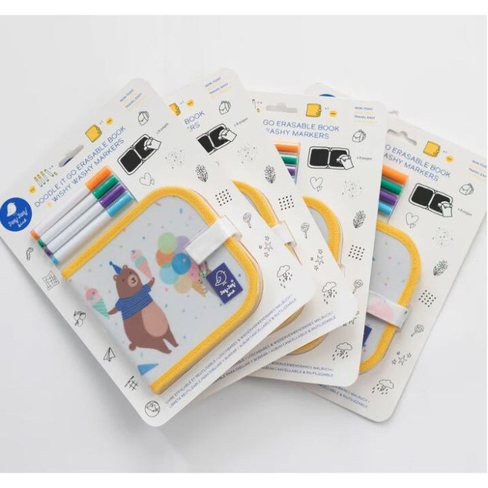 Jaq Jaq Bird: Mini Βιβλίο Ζωγραφικής Μαυροπίνακας Αρκούδα Με 4 Μαρκαδόροι Wishy Washy Jaq Jaq Bird: Mini Βιβλίο Ζωγραφικής Μαυροπίνακας Αρκούδα Με 4 Μαρκαδόροι Wishy Washy