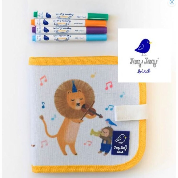 Jaq Jaq Bird: Mini Βιβλίο Ζωγραφικής Μαυροπίνακας Αρκούδα Με 4 Μαρκαδόροι Wishy Washy Jaq Jaq Bird: Mini Βιβλίο Ζωγραφικής Μαυροπίνακας Αρκούδα Με 4 Μαρκαδόροι Wishy Washy