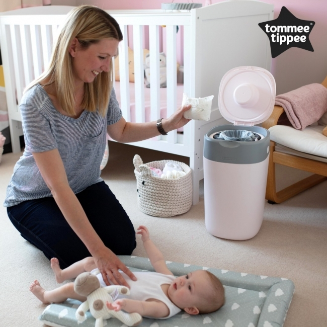 Κάδος Απόρριψης Για Πάνες Ρόζ Tommee Tippee Κάδος Απόρριψης Για Πάνες Ρόζ Tommee Tippee