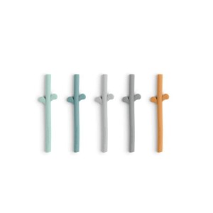 Καλαμάκια Σιλικόνης 5τμχ Μπλε Mix Done By Deer