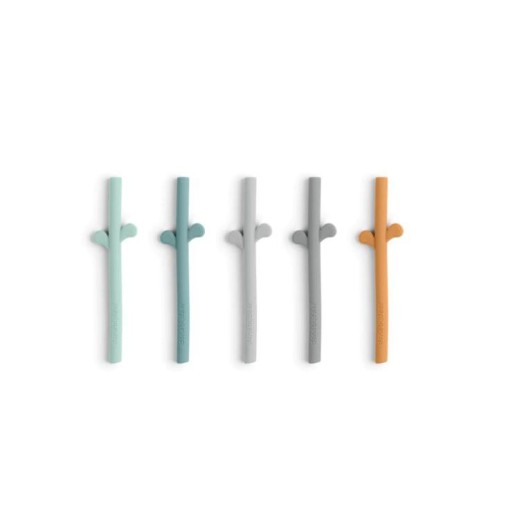 Καλαμάκια Σιλικόνης 5τμχ Μπλε Mix Done By Deer