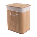 Καλάθι Απλύτων Bamboo Essentials Πτυσσόμενο Ορθογώιο 60lt Estia