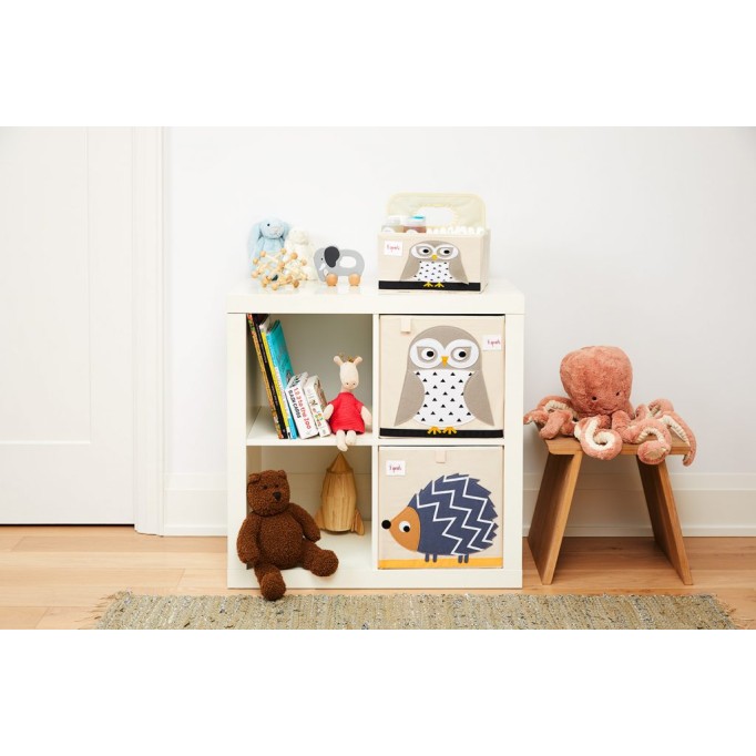 Καλάθι Παιχνιδιών Τετράγωνο Owl 3 sprouts Καλάθι Παιχνιδιών Τετράγωνο Owl 3 sprouts