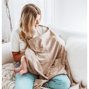 Κάλυμμα Θηλασμού Μπεζ Λουλούδια Minene Κάλυμμα Θηλασμού Μπεζ Λουλούδια Minene