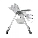 Καρέκλα Φαγητού Happy Grey 869-186 Bebe Stars