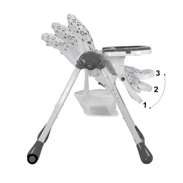 Καρέκλα Φαγητού Happy Grey 869-186 Bebe Stars