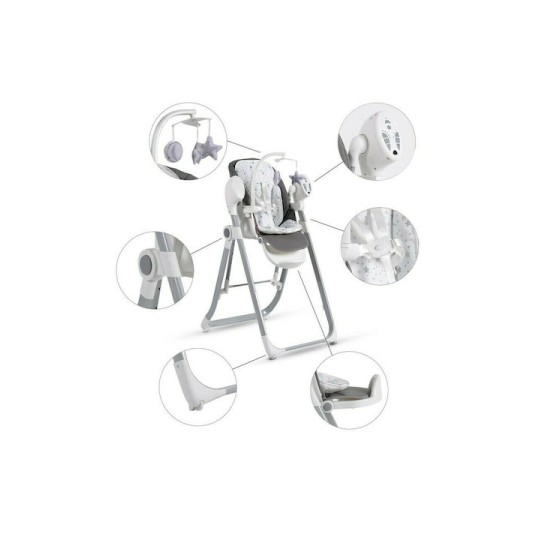 Καρεκλάκι Φαγητού & Κούνια 2 σε 1 Pudding Γκρι Cangaroo Καρεκλάκι Φαγητού & Κούνια 2 σε 1 Pudding Γκρι Cangaroo