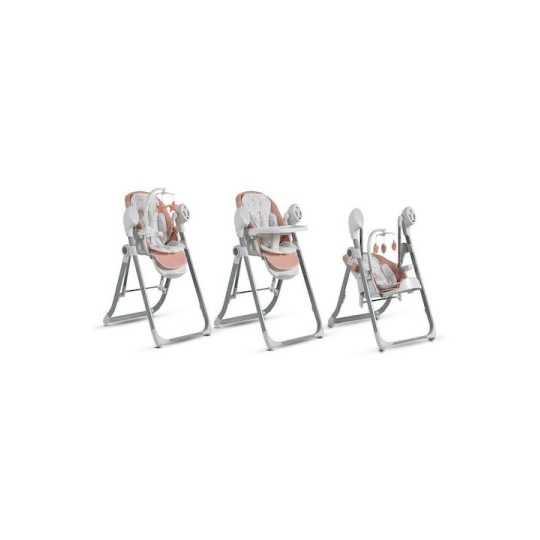 Καρεκλάκι Φαγητού & Κούνια 2 σε 1 Pudding Ροζ Cangaroo Καρεκλάκι Φαγητού & Κούνια 2 σε 1 Pudding Ροζ Cangaroo