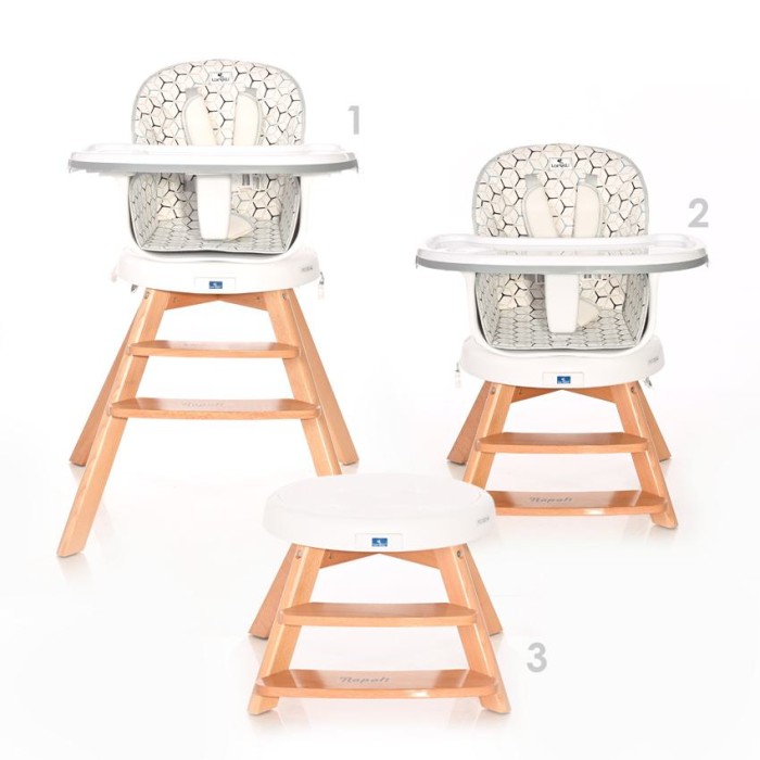 Καρεκλάκι Φαγητού Περιστρεφόμενο 360° Lorelli Napoli Γκρι Εξάγωνα