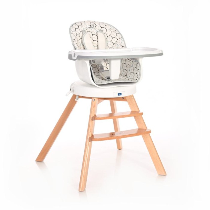 Καρεκλάκι Φαγητού Περιστρεφόμενο 360° Lorelli Napoli Γκρι Εξάγωνα