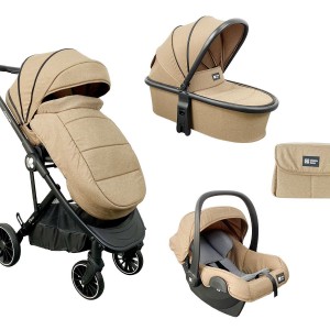 Καρότσι 3 σε 1 Cherie Μπεζ Kikka Boo ΔΩΡΟ Αδιάβροχο & Πάνα Αγκαλιάς Καρότσι 3 σε 1 Cherie Μπεζ Kikka Boo ΔΩΡΟ Αδιάβροχο & Πάνα Αγκαλιάς