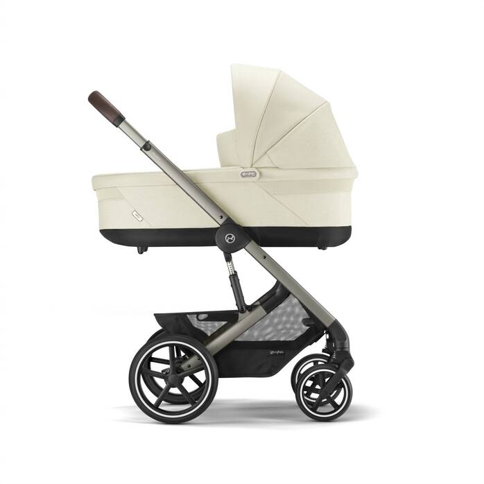 CYBEX Πολυκαρότσι 3in1 Balios S Lux 2024-2025 Taupe Frame Seashell Beige Με Κάθισμα Cloud G i-size Plus Moon Black + Βάση Isofix Base G