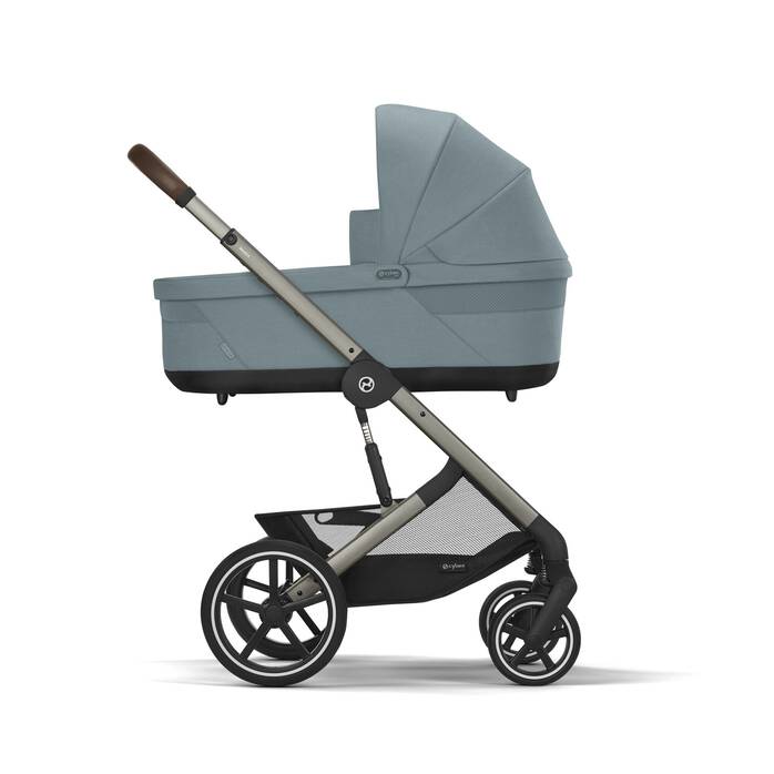 CYBEX Πολυκαρότσι 3in1 Balios S Lux 2024-2025 Taupe Frame Stormy Blue Με Κάθισμα Cloud G i-size Plus Stormy Blue + Βάση Isofix Base G
