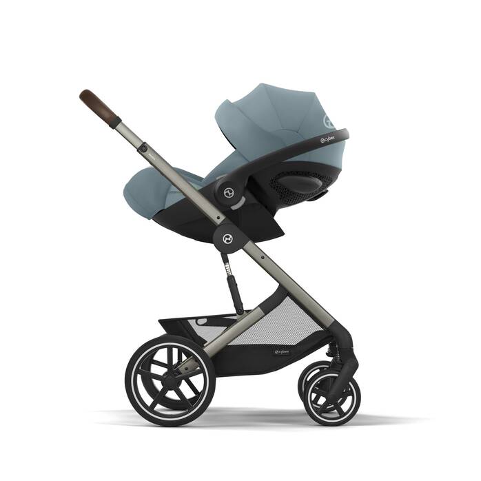 CYBEX Πολυκαρότσι 3in1 Balios S Lux 2024-2025 Taupe Frame Stormy Blue Με Κάθισμα Cloud G i-size Plus Stormy Blue + Βάση Isofix Base G