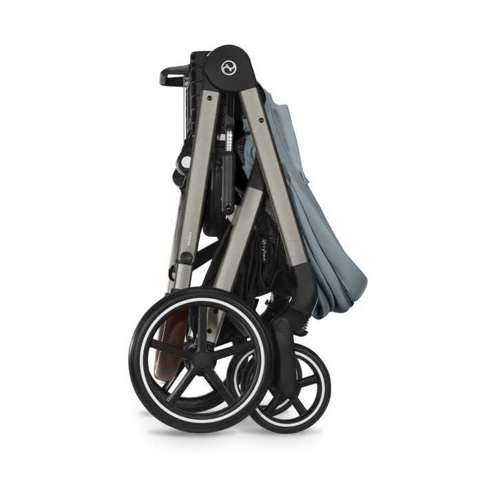 CYBEX Πολυκαρότσι 3in1 Balios S Lux 2024-2025 Taupe Frame Stormy Blue Με Κάθισμα Cloud G i-size Plus Stormy Blue + Βάση Isofix Base G