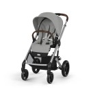 CYBEX Πολυκαρότσι 3in1 Balios S Lux 2024-2025 Silver Frame Stone Grey Με Κάθισμα Cloud G i-size Plus Stone Grey + Βάση Isofix Base G