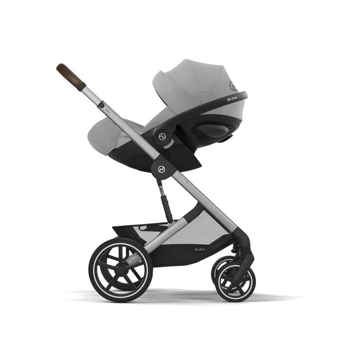 CYBEX Πολυκαρότσι 3in1 Balios S Lux 2024-2025 Silver Frame Stone Grey Με Κάθισμα Cloud G i-size Plus Stone Grey + Βάση Isofix Base G