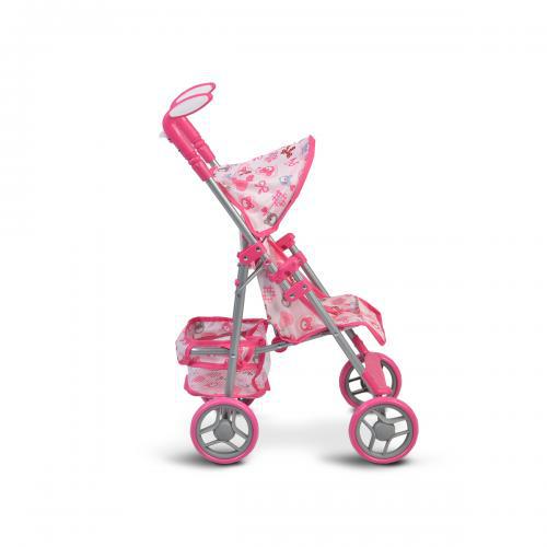 Καρότσι για Κούκλες Flower Garden Ροζ Moni