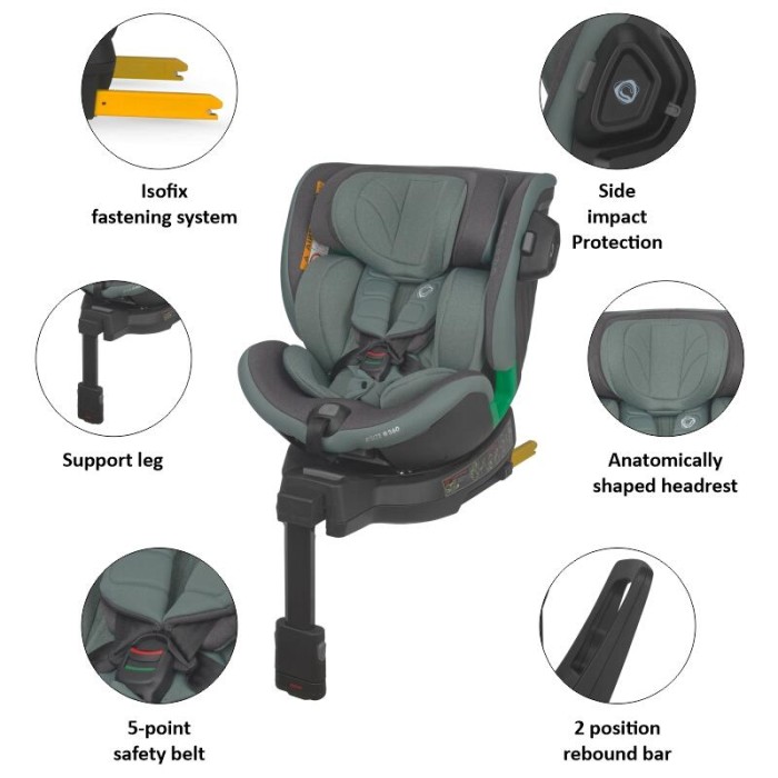 Κάθισμα Αυτοκινήτου i-Size 40-150cm Mago Greenstone Coccolle Κάθισμα Αυτοκινήτου i-Size 40-150cm Mago Greenstone Coccolle