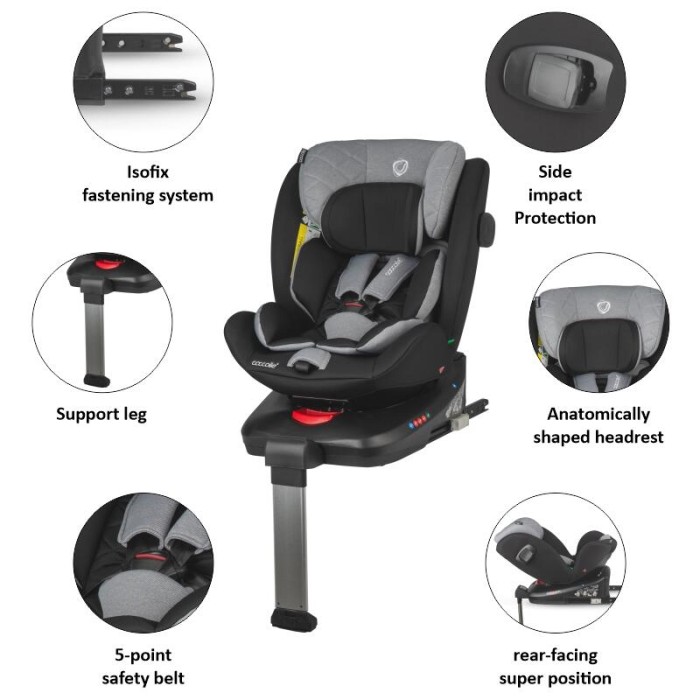 Κάθισμα Αυτοκινήτου i Size 40-150cm Vigo Diamond Black Coccolle Κάθισμα Αυτοκινήτου i Size 40-150cm Vigo Diamond Black Coccolle