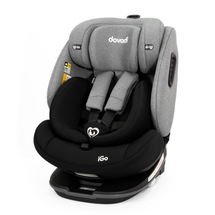 Κάθισμα Αυτοκινήτου iGo I-Size 40-150cm Isofix 360° Black&Grey Dovadi