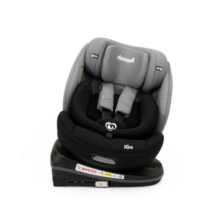 Κάθισμα Αυτοκινήτου iGo I-Size 40-150cm Isofix 360° Black&Grey Dovadi