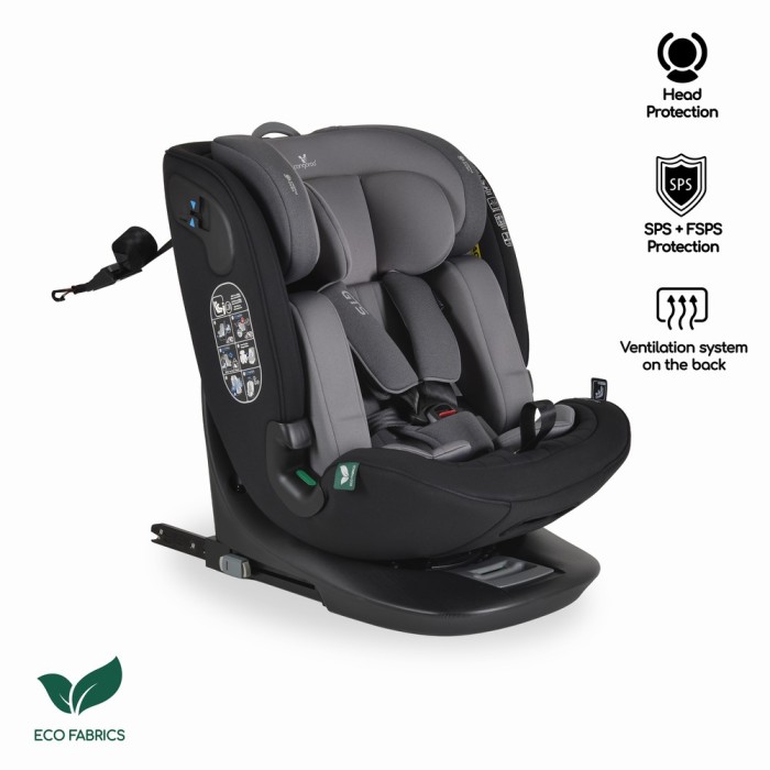 Κάθισμα Αυτοκινήτου Isofix GTS 40-150cm Charcoal Grey Cangaroo 