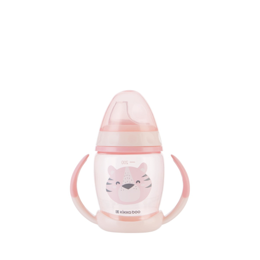 Kikka Boo  Κύπελλο Με Στόμιο Σιλικόνης 200ml Happy Face Pink