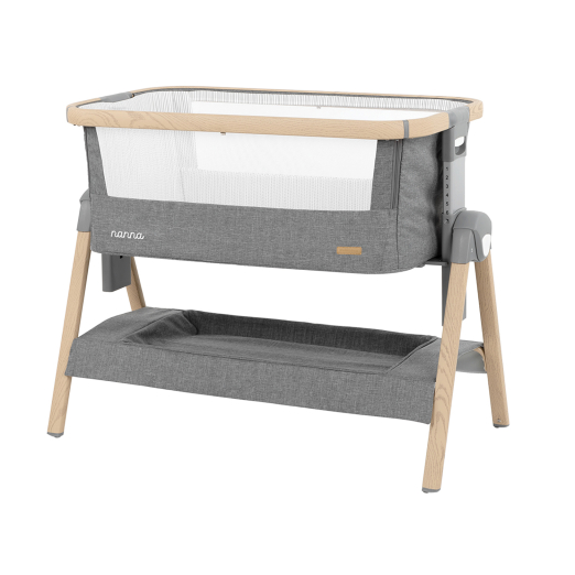 Kikka Boo Λίκνο Nanna Dark Grey Mε Στρώμα Kαι Πλαϊνό Άνοιγμα