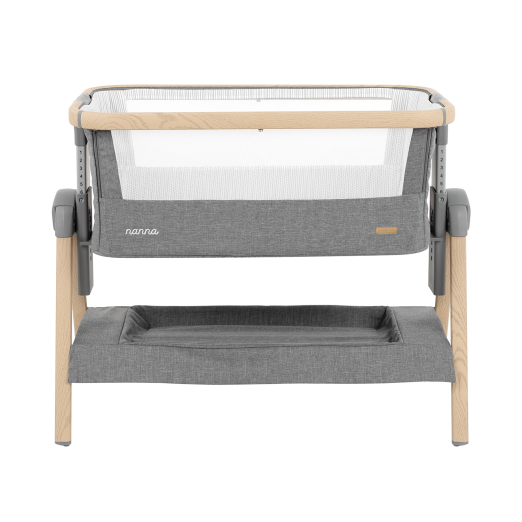 Kikka Boo Λίκνο Nanna Dark Grey Mε Στρώμα Kαι Πλαϊνό Άνοιγμα