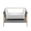 Kikka Boo Λίκνο Nanna Dark Grey Mε Στρώμα Kαι Πλαϊνό Άνοιγμα