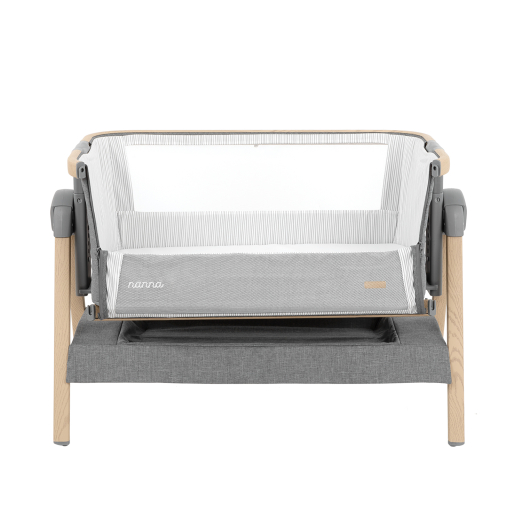 Kikka Boo Λίκνο Nanna Dark Grey Mε Στρώμα Kαι Πλαϊνό Άνοιγμα