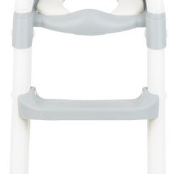 Kikka Boo Παιδικό Κάθισμα Τουαλέτας Lea Mε Εύκαμπτη Επιφάνεια Χερούλια Kαι Σκαλοπάτι Γκρι