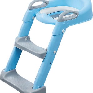 Kikka Boo Παιδικό Κάθισμα Τουαλέτας Lea Mε Εύκαμπτη Επιφάνεια Χερούλια Kαι Σκαλοπάτι Μπλε