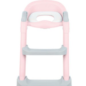 Kikka Boo Παιδικό Κάθισμα Τουαλέτας Lea Mε Εύκαμπτη Επιφάνεια Χερούλια Kαι Σκαλοπάτι Ροζ