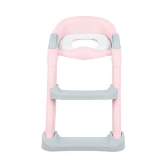 Kikka Boo Παιδικό Κάθισμα Τουαλέτας Lea Mε Εύκαμπτη Επιφάνεια Χερούλια Kαι Σκαλοπάτι Ροζ