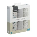 Kikka Boo Πάνες Αγκαλιάς Από Μουσελίνα 100x100εκ. 3τμχ Dreamy Fields Grey