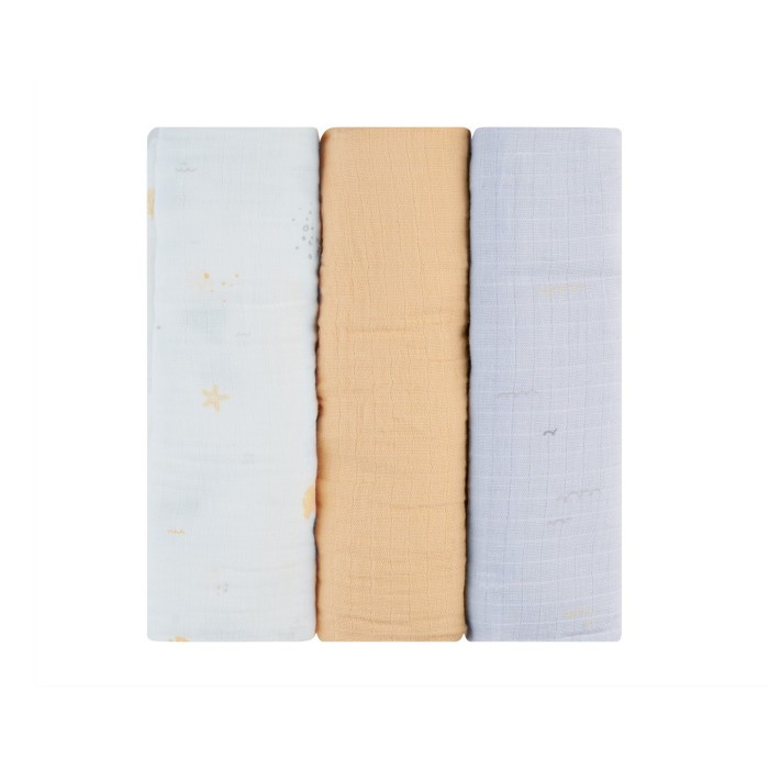 Kikka Boo Πάνες Αγκαλιάς Από Μουσελίνα 100x100εκ. 3τμχ Seally Me Kikka Boo Πάνες Αγκαλιάς Από Μουσελίνα 100x100εκ. 3τμχ Seally Me