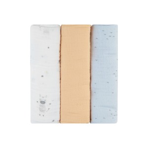 Kikka Boo Πάνες Αγκαλιάς Από Μουσελίνα 100x100εκ. 3τμχ Stripy Friends