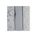 Kikka Boo Πάνες Αγκαλιάς Από Μουσελίνα Dreamy Fields Grey 75x75εκ. 3τμχ
