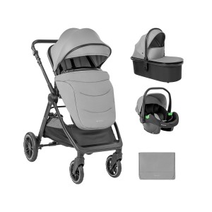 Kikka Boo Πολυκαρότσι 3σε1 Με Καλαθούνα AVA Γκρι ΔΩΡΟ Αδιάβροχο & Πάνα Αγκαλιάς