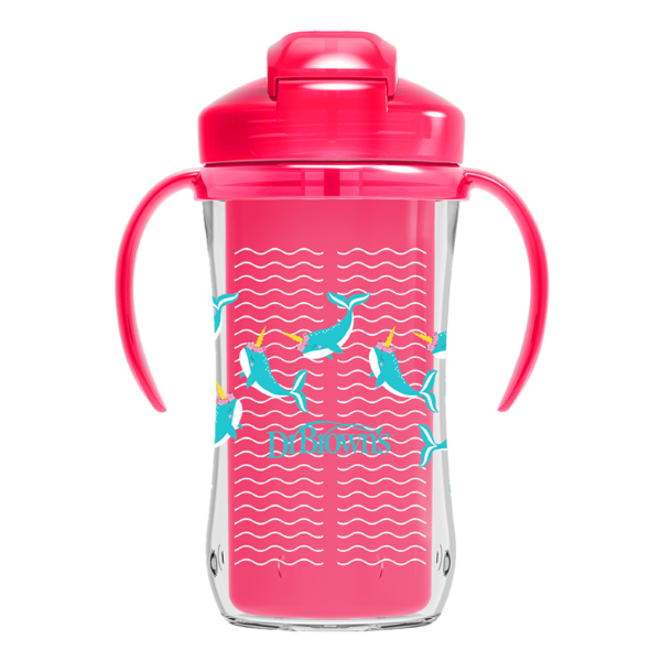 Κύπελλο Θερμός Με Καλαμάκι 300ml Ροζ Dr Brown