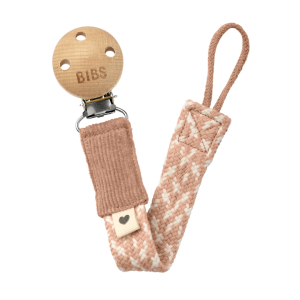 Κλιπ Πιπίλας Bibs Paci Braid Blush / Ivory