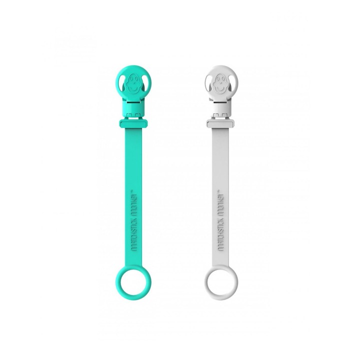 Κλιπ Πιπίλας Μασητικό Πράσινο και Γκρι Matchstick Monkey