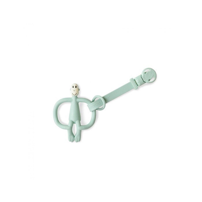 Κλιπ Πιπίλας Μασητικό Mint Green και Dusty Pink Matchstick Monkey