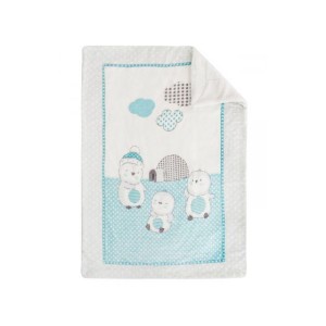 Κουβέρτα Αγκαλιάς Βελουτέ Pingui Family 110x140cm Μπλε kikka boo