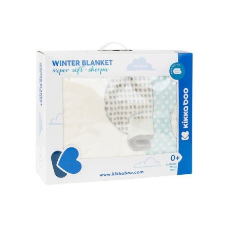 Κουβέρτα Αγκαλιάς Βελουτέ Pingui Family 110x140cm Μπλε kikka boo