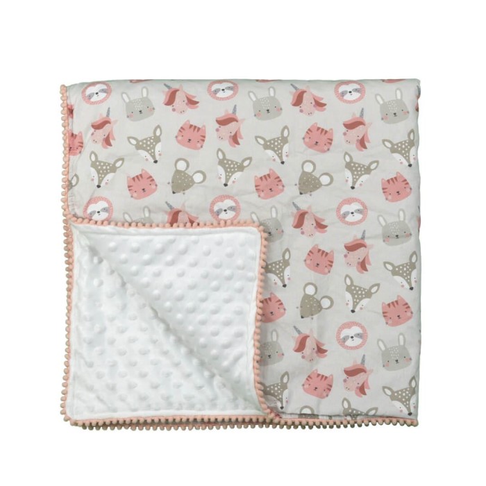 Κουβέρτα Fleece Με Pom-Pom Λαγουδάκι 3113 Bebe Stars